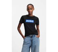 HUGO T-shirt Slim en coton avec logo imprimé - Style Classic Tee_B, 50510772 Noir M