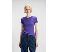 HUGO T-shirt Slim Fit en coton stretch côtelé avec logo - Style Easy Tee_B, 50523924 Lilas M