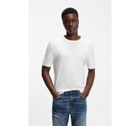 HUGO T-shirt Slim Fit en interlock flammé - Style Dulerostee, 50559722 Naturel XXL