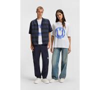 HUGO T-shirt unisexe à logo imprimé flouté - Style Nalax, 50543493 Blanc M