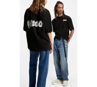 HUGO T-shirt unisexe en jersey de coton à logos imprimés - Style Nyrotee, 50549769 Noir L