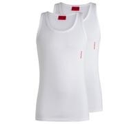 HUGO Lot de deux débardeurs en coton stretch avec logo - Style TANK TOP TWIN PACK, 50469778 Blanc S