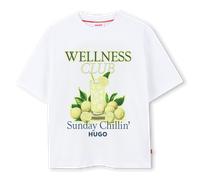 Hugo T-shirt enfant G01017/10P04A coton logo artistique Blanc 14 ans