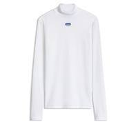 HUGO Top à col montant avec logo - Style Easy Longsleeve_B, 50525318 Blanc XS