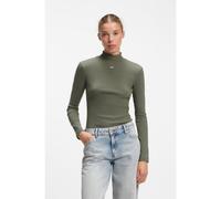 HUGO Top à col montant avec logo - Style Easy Longsleeve_B, 50525318 Vert sombre S