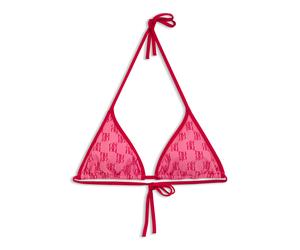 HUGO Top de bikini triangle à logos empilés - Style MONOGRAM TRIANGLE, 50555664 Rose M