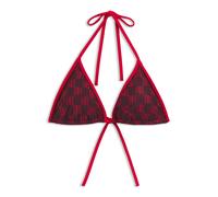 HUGO Top de bikini triangle à logos empilés - Style MONOGRAM TRIANGLE, 50555664 Rouge M