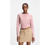 HUGO Top en coton stretch avec logo Happy HUGO en strass - Style Daliriee_B, 50555738 Rose clair S