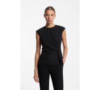 HUGO Top en crêpe avec nœud - Style Cathila, 50570569 Noir 38