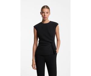 HUGO Top en crêpe avec nœud - Style Cathila, 50570569 Noir 38