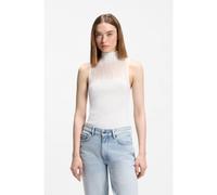 HUGO Top en maille à empiècement transparent - Style Sieffy, 50566633 Naturel M