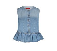 HUGO Chemisier sans manches Regular en denim avec ourlet péplum - Style Gimma, 50563534 Bleu L