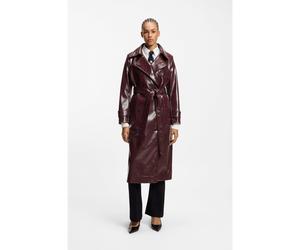 HUGO Trench croisé en similicuir - Style Misando-1, 50554264 Bordeaux 44