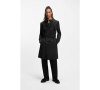 HUGO Trench en twill de gabardine déperlant - Style Maluks2511, 50554383 Noir 56