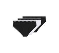 HUGO Lot de trois slips TRIPLET BRIEF STRIPE en coton stretch Blanc/Noir M