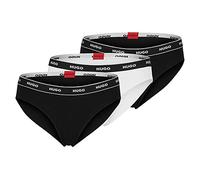 HUGO Lot de trois slips en coton stretch - Style TRIPLET BRIEF STRIPE, 50469657 Blanc / Noir M