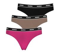 HUGO Triplet Thong Stripe 10240727 String, 999Assorted Pre-Pack, S (Lot de 3) Femme