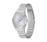 Hugo, unisex, Accessoires, Gris, Taille: ONE Size Montre Analogique en Quartz Argent avec Verre Minéral