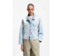 HUGO Veste à la coupe carrée en denim bleu rigide - Style Lou_B, 50557023 bleu clair L