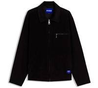 HUGO Veste en velours côtelé zippée avec poche poitrine - Style Braxton264W1, 50567791 Noir L