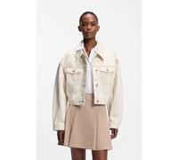 HUGO Veste coupe décontractée en denim écru lavé - Style Gisolia, 50559618 Blanc S