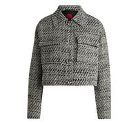 Hugo - Veste Courte en Bou vec Détails Argentés - Femme - Pulls - Gris - Taille: 40 FR
