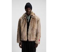 HUGO Veste courte Relaxed en fourrure synthétique - Style Bryan2541, 50546592 Brun chiné XXL