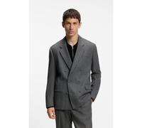 HUGO Veste de costume Modern en tissu à chevrons - Style Karlo264F2X, 50570178 Gris sombre 48