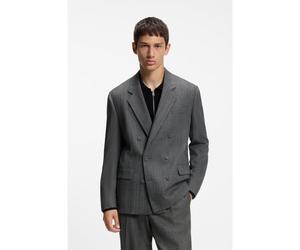 HUGO Veste de costume Modern en tissu à chevrons - Style Karlo264F2X, 50570178 Gris sombre 52