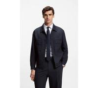 HUGO Veste de costume Slim en twill infroissable - Style Juliano243F1, 50555258 Bleu foncé 54