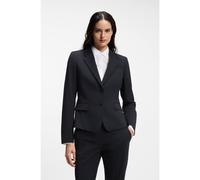 HUGO Veste droite en tissu stretch à revers crantés - Style Aredana, 50516131 Bleu foncé 34