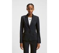 HUGO Veste droite en tissu stretch à revers crantés - Style Aredana, 50516131 Bleu foncé 40