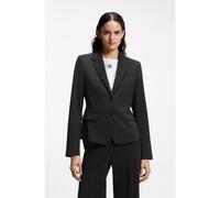 HUGO Veste droite en tissu stretch à revers crantés - Style Aredana, 50516131 Noir 34