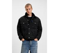 HUGO Veste en denim noir avec col en peluche - Style Dex/1, 50547149 Gris sombre XXXL