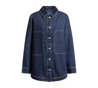 HUGO Veste en jean Oversize avec surpiqûres contrastantes - Style Galane_B, 50531741 Bleu foncé XS