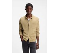 HUGO Veste en maille Regular avec finitions côtelées - Style San Jordan-CV, 50553663 Beige L