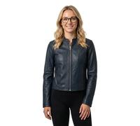HUGO Veste en cuir Relaxed Slim à col montant - Style Lasari, 50555743 Bleu foncé L