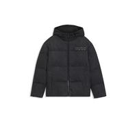 HUGO Hommes Bowan254W1 Veste matelassée Relaxed en denim noir à logos