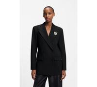 HUGO Veste Oversize avec broche en strass au revers - Style Amelora, 50547694 Noir 42
