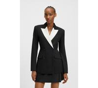 HUGO Veste Regular avec revers contrastants - Style Azuna, 50544752 Noir 36