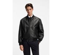 HUGO Veste Regular en cuir à motif - Style Lude, 50553111 Noir M
