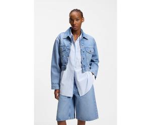 HUGO Veste Regular Fit en denim bleu vif - Style Galatea, 50557043 Turquoise XL