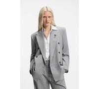 HUGO Veste Relaxed avec broche fleur en émail - Style Antegi, 50554018 Gris chiné 40