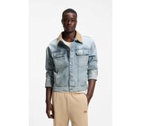 HUGO Veste Relaxed en coton avec col en velours côtelé - Style Erlo, 50563343 bleu clair S