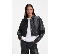 HUGO Veste Relaxed en similicuir - Style Anilena-1_B, 50563267 Noir 44