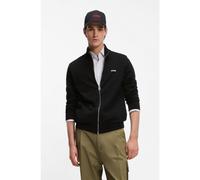 HUGO Veste Slim en maille de coton avec logo - Style San Jacomo-C, 50553606 Noir XL