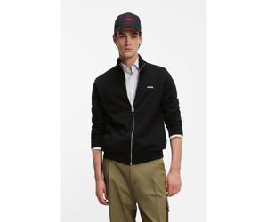 HUGO Veste Slim en maille de coton avec logo - Style San Jacomo-C, 50553606 Noir XL