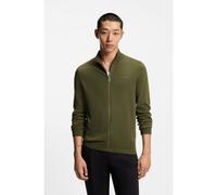 HUGO Veste Slim en maille de coton avec logo - Style San Jacomo-C, 50553606 Olive L