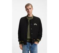 HUGO Veste style Varsity en velours côtelé de coton avec patch logoté - Style Berono2631, 50563929 Noir M