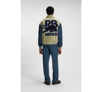 HUGO Veste style varsity Regular HUGO x RB avec motif taureau - Style Blaine_RB, 50549448 Bleu / Beige XS